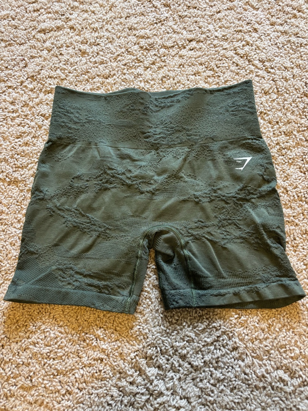 Gymshark Women's Olive Green Seamless Athletic Shorts